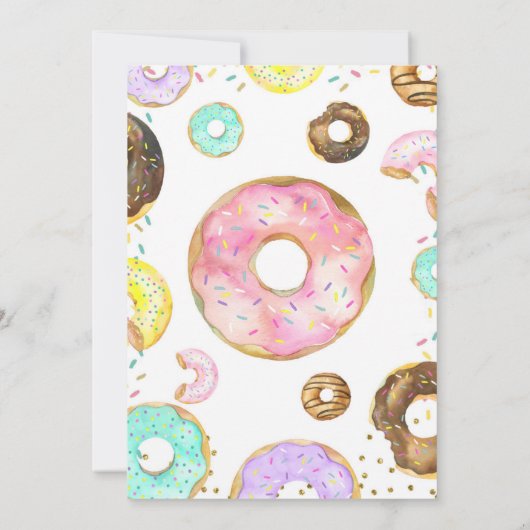 2e verjaardag meisje donut thema twee lieve Schatt Kaart (Achterkant)