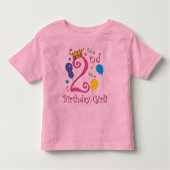 2e verjaardag meisje! kinder shirts (Voorkant)