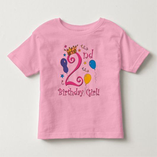 2e verjaardag meisje! kinder shirts (Voorkant)