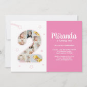 2e verjaardag meisje nummer 2 aangepaste foto coll kaart (Voorkant)