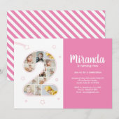 2e verjaardag meisje nummer 2 aangepaste foto coll kaart (Voorkant / Achterkant)