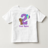 2e Verjaardag Meisje Puppy Gepersonaliseerd T Shir Kinder Shirts (Voorkant)