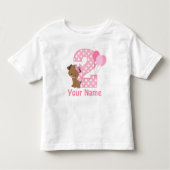 2e Verjaardag Meisje Puppy Gepersonaliseerd T Shir Kinder Shirts (Voorkant)