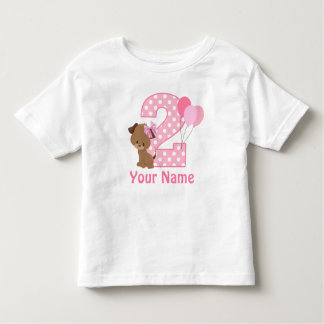 2e Verjaardag Meisje Puppy Gepersonaliseerd T Shir Kinder Shirts