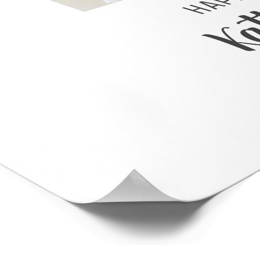 2e Verjaardag Nummer 2 Fotocollage Aangepast Afbee Poster (Hoek)