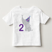 2e verjaardag olifant kinder shirts (Voorkant)