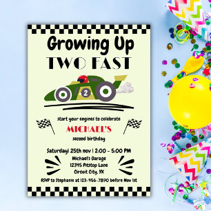 2e verjaardag Opgroeien Twee snelle groene race au Kaart