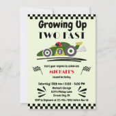 2e verjaardag Opgroeien Twee snelle groene race au Kaart (Voorkant)
