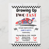 2e verjaardag opgroeien twee snelle rood blauwe ra kaart (Voorkant)