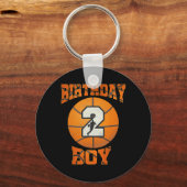 .2e verjaardag outfit jongen basketbal tweede 2 ja sleutelhanger (Voorkant)