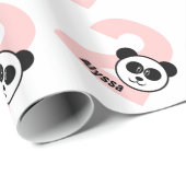 2e verjaardag PANDA 2 jaar oude naam aangepast mei Cadeaupapier (Rol Hoek)