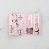 2e verjaardag Paris Passport Invitation (Binnen)