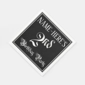 2e verjaardag Partij - Fancy Manuscript + de Naam  Servet (Hoek)