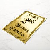 2e verjaardag Partij - Legant Manuscript + Douanen Folie Uitnodiging (Gedraaid)