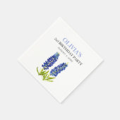 2e Verjaardag Party Bluebonnets Bloemen Baby Meisj Servet (Hoek)