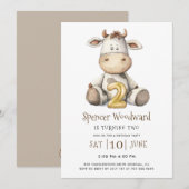 2e verjaardag Party Boy Kaart (Voorkant / Achterkant)