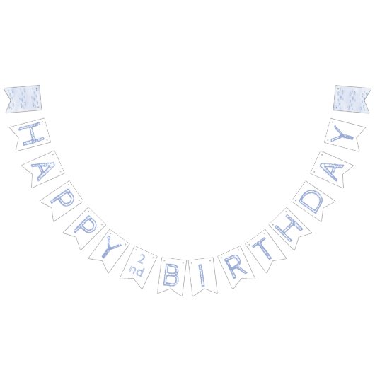 2e Verjaardag Peuter zee Vis Bunting Banner (Alle)