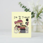 2e verjaardag Pirate Tshirts en geschenken Briefkaart (Staand voorkant)