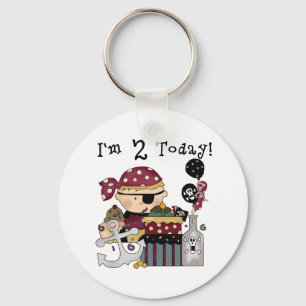 2e verjaardag Pirate Tshirts en geschenken Sleutelhanger
