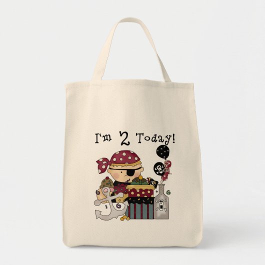 2e verjaardag Pirate Tshirts en geschenken Tote Bag (Voorkant)
