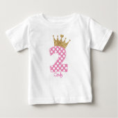 2e verjaardag|Polka Dots|Glitter-Print Crown (Voorkant)