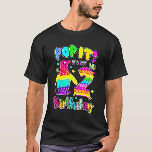 2e verjaardag Pop van het meisje dat Pinguïn uittr T-shirt (Voorkant)