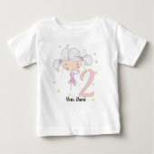 2e verjaardag Princess Toddler T-shirt (Voorkant)
