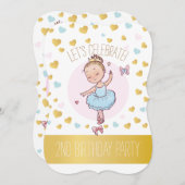 2e verjaardag | Prinses Ballerina in Tutu Kaart (Voorkant / Achterkant)