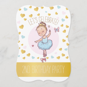 2e verjaardag   Prinses Ballerina in Tutu Kaart