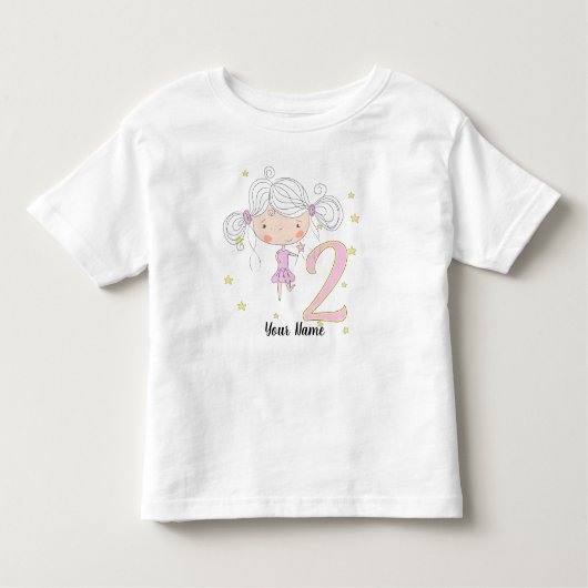 2e verjaardag prinses kinder shirts (Voorkant)