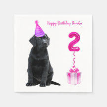 2e verjaardag puppy thema- Schattigee hond roze me