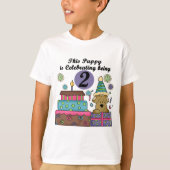 2e Verjaardag Puppy Tshirts en geschenken (Voorkant)