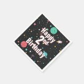 2e verjaardag Raketschepen en -planten Servet (Hoek)