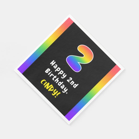 2e verjaardag: Regenboogspectrum # 2, Aangepaste n Servet (Hoek)