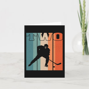 2e verjaardag Retro Ice Hockey 2 jaar oud Jongen m Kaart