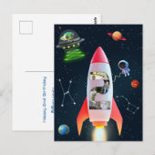 2e verjaardag Rocket Space | Grote collage met twe Briefkaart (Voorkant / Achterkant)