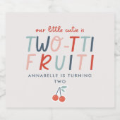 2e verjaardag rode zomer kinderfeest bier etiket (Enkel label)