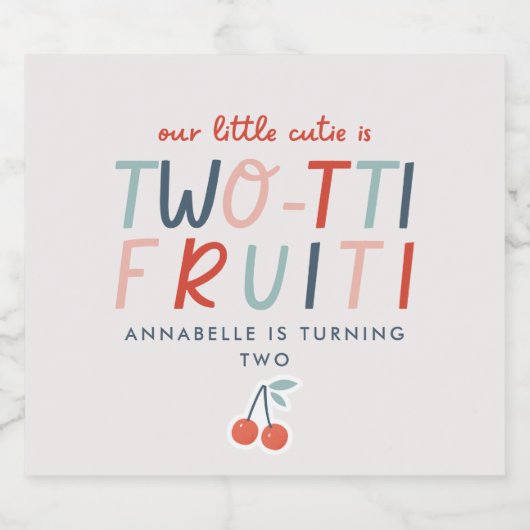 2e verjaardag rode zomer kinderfeest bier etiket (Enkel label)