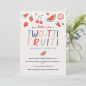 2e verjaardag rode zomer kinderfeest kaart (Staand voorkant)