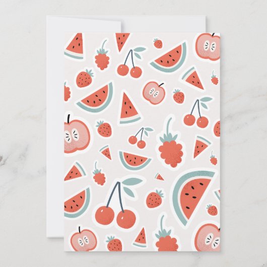 2e verjaardag rode zomer kinderfeest kaart (Achterkant)