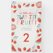 2e verjaardag rode zomer kinderfeest spandoek (Verticaal)