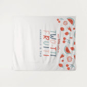 2e verjaardag rode zomer kinderfeest wandkleed (Voorkant (horizontaal))