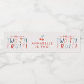 2e verjaardag rode zomer kinderfeest waterfles etiket (Enkel label)