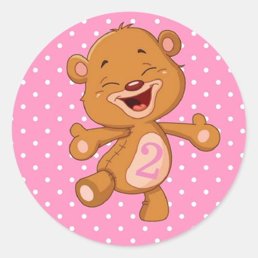 2e verjaardag ronde sticker (Voorkant)