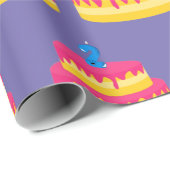 2e verjaardag Roze Cake Cadeaupapier (Rol Hoek)