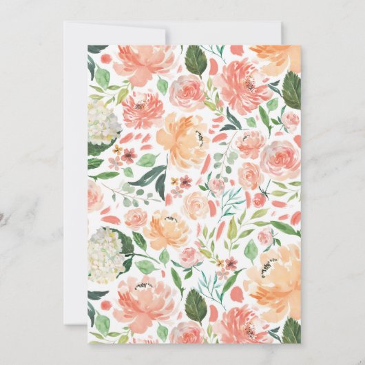 2e verjaardag roze goud bloemenkrans uitnodiging (Achterkant)