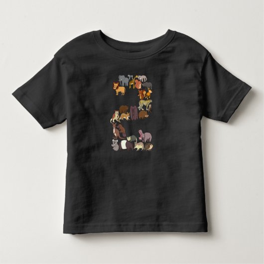 2e verjaardag Safari dierentuin figuren 2 jaar oud Kinder Shirts (Voorkant)