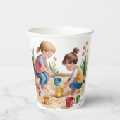 2e verjaardag Sandbox Girl Party Papieren Bekers (Achterkant)