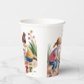 2e verjaardag Sandbox Girl Party Papieren Bekers (Rechts)