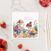2e verjaardag Sandbox Girl Party Servet (Insitu)